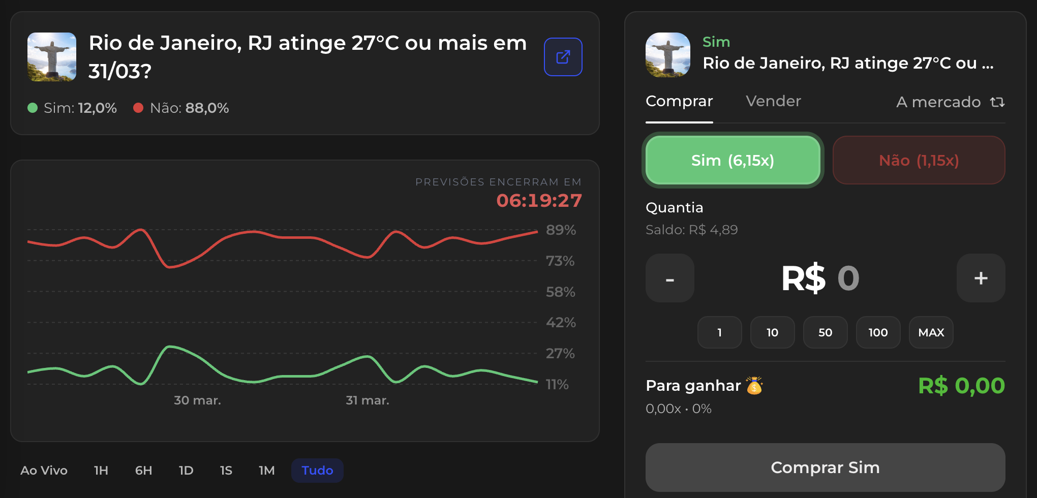 Previsão de clima palpitano.com