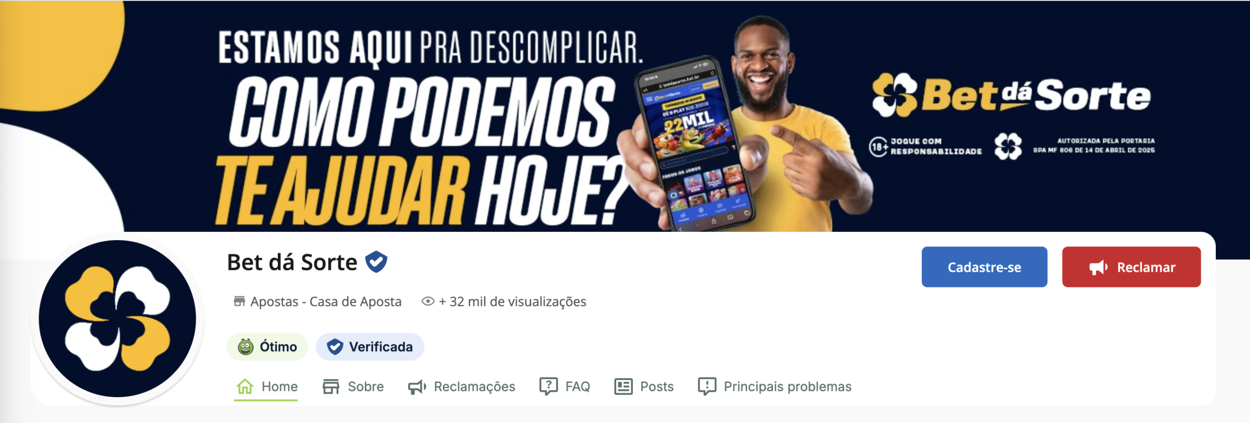 Bet da sorte reclame aqui