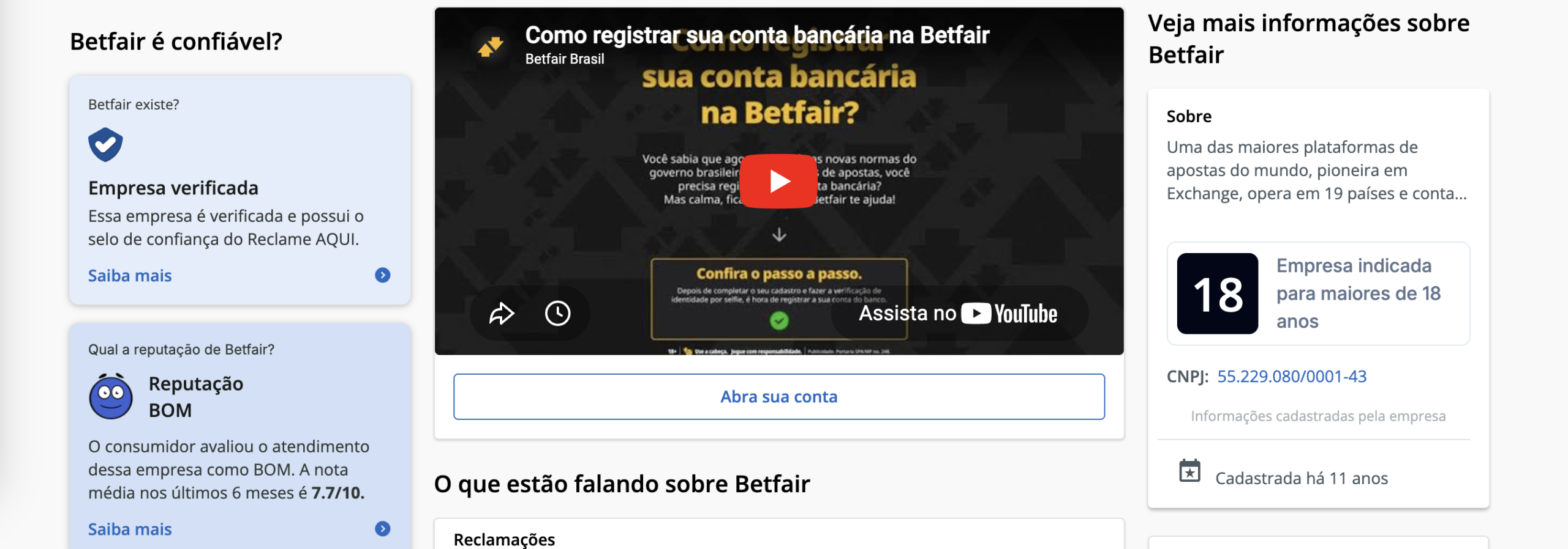Betfair é confiável?