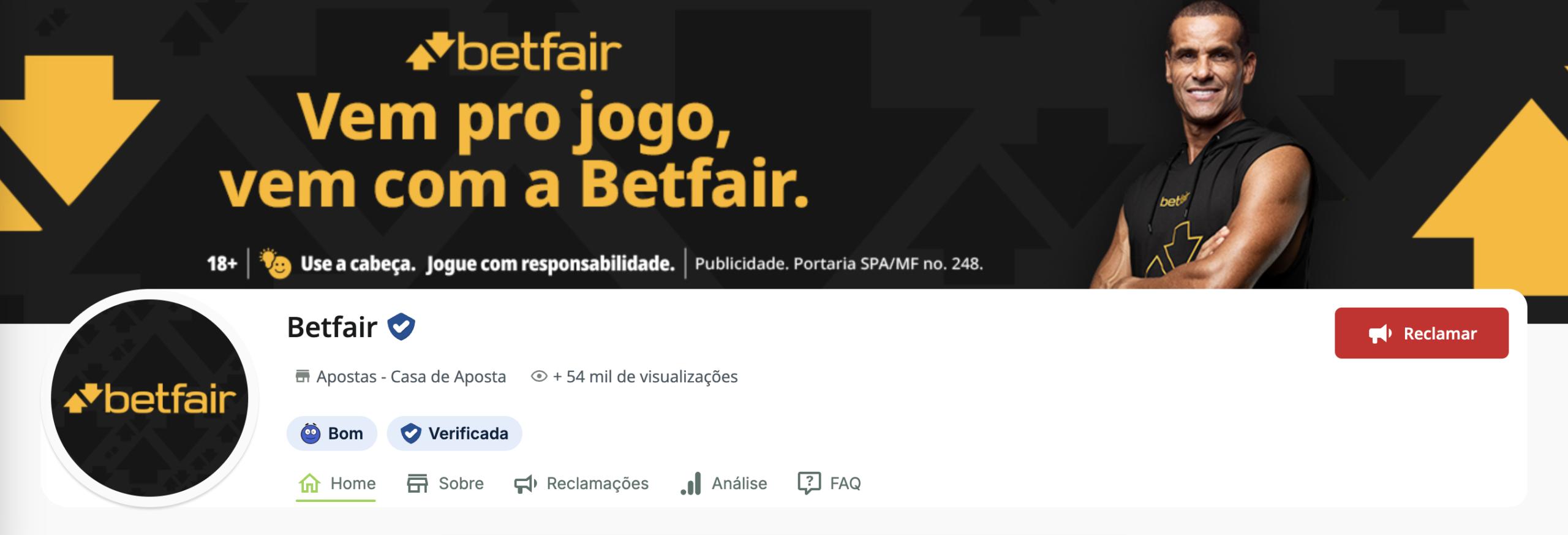 Betfair reclame aqui