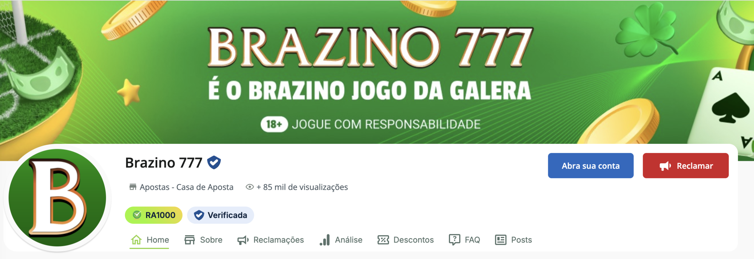 Brazino777 reclame aqui