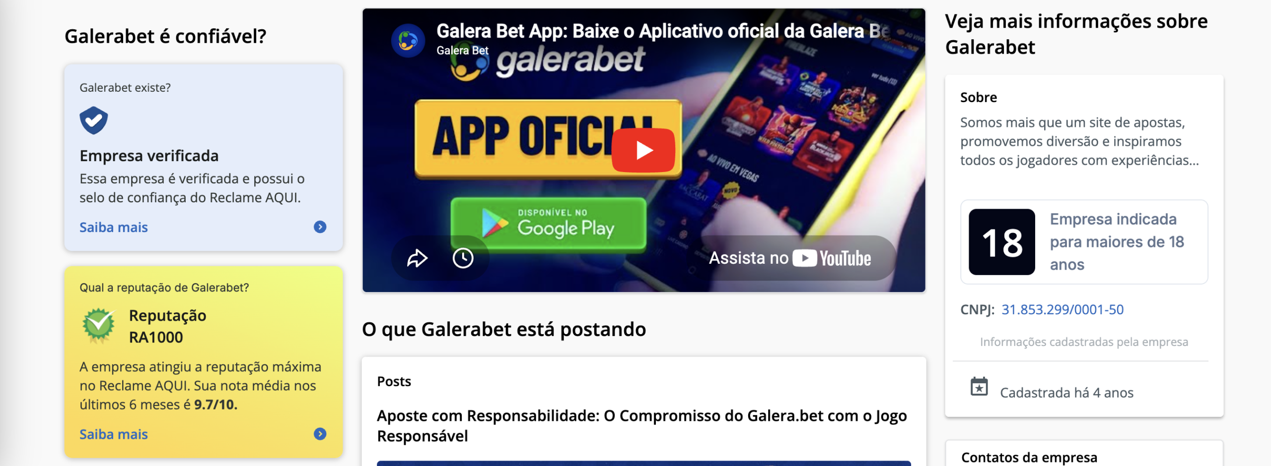 Galera Bet é confiavel