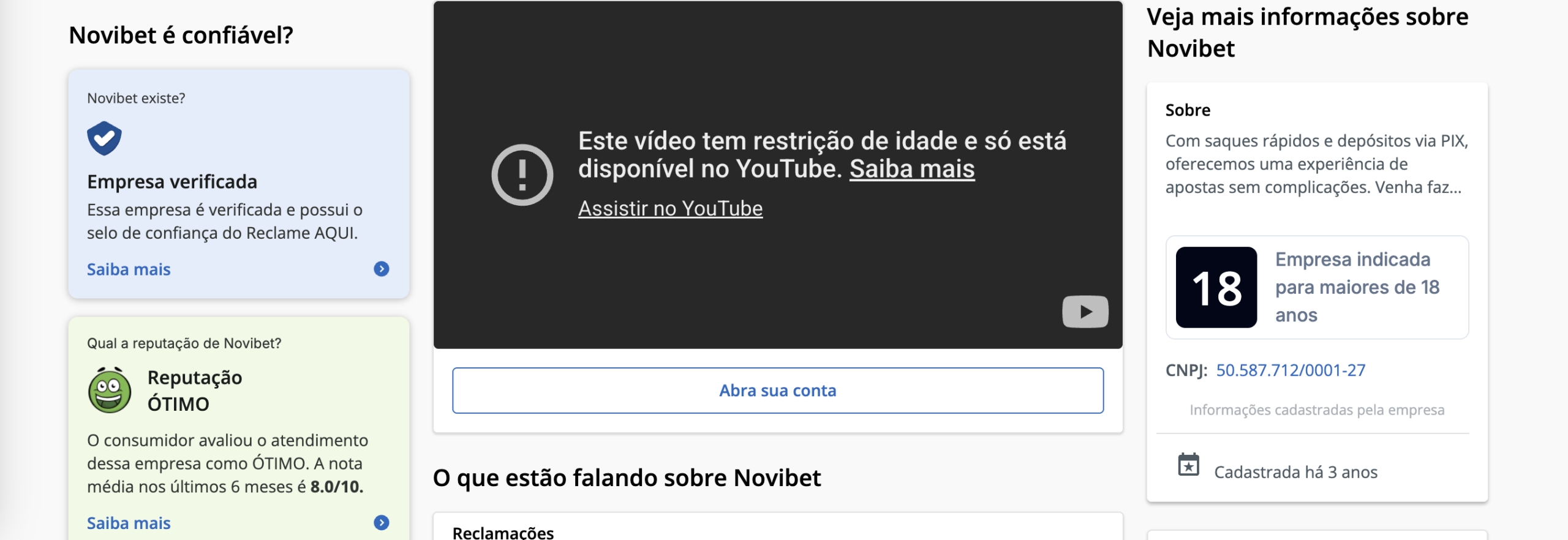 Novibet é confiavel